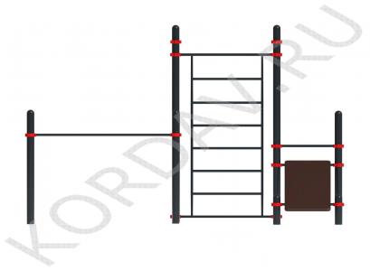 Воркаут Скамья, брусья, шведская стенка, турники (89 труба) СТ 1.932 (0)